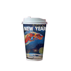 Disposable milk tea cup milk tea shop special paper cup coffee cup commercial hot and cold drink double coating thickened packaging cup
