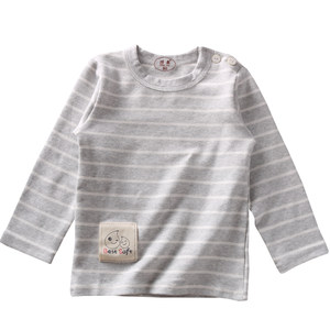
Price of two pieces, autumn and winter pure cotton underwear, boys' bottoming long-sleeved T-shirt, girls' striped cotton top, warm and elastic