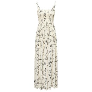 
[Vacation Style] FF Like Dress 2025 Summer New Printed A-line Floral Sling Vest Beach Dress