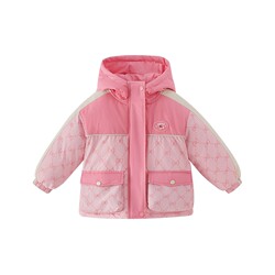 Warm girls' far infrared temperature-locking quilted jacket