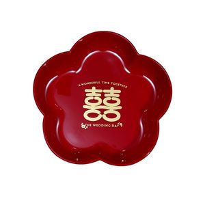 Wedding fruit plate red wedding candy plate engagement ornaments for living room special wedding supplies collection wedding plates