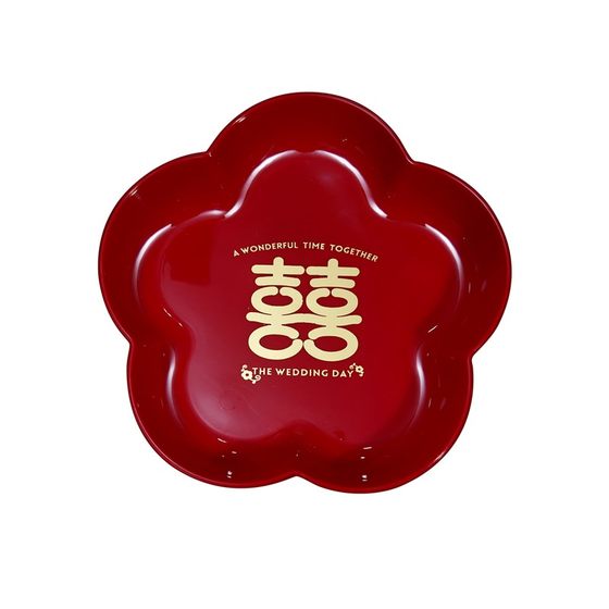 Wedding fruit plate red wedding candy plate engagement ornaments for living room special wedding supplies collection wedding plates