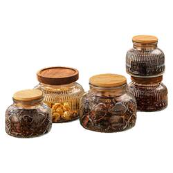 Retro glass coffee storage jar