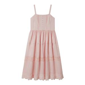 
[Clearance Special Offer] DIDDI MODA silk spliced square collar suspender dress for women loose A-swinging high waist long skirt