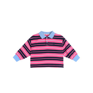 
Little O Dad Baby Boy Baby Long Sleeve T-Shirt Contrast Color Stripe 2026 New Baby Autumn and Winter POLO Shirt Sweater