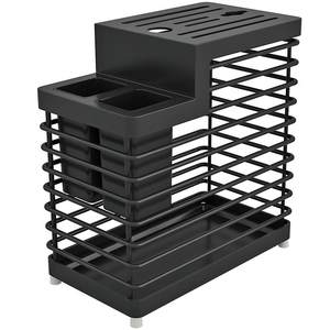 Stainless steel kitchen storage rack household kitchen knives supplies chopstick bucket integrated wall-mounted storage rack knife seat knife holder