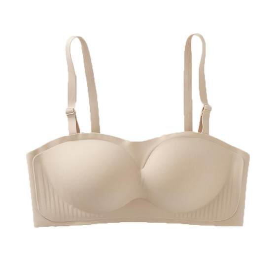 
LomenDN strapless underwear for women, non-slip gathering, summer thin small breasts, markless bra, strapless breasts, anti-exposed