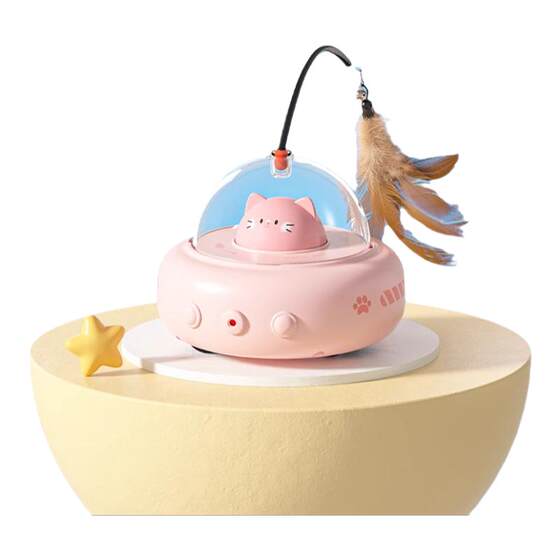 Cat and toy automatic cat stick electric funny cat ball smart car self -relief artifact consume physical cat supplies
