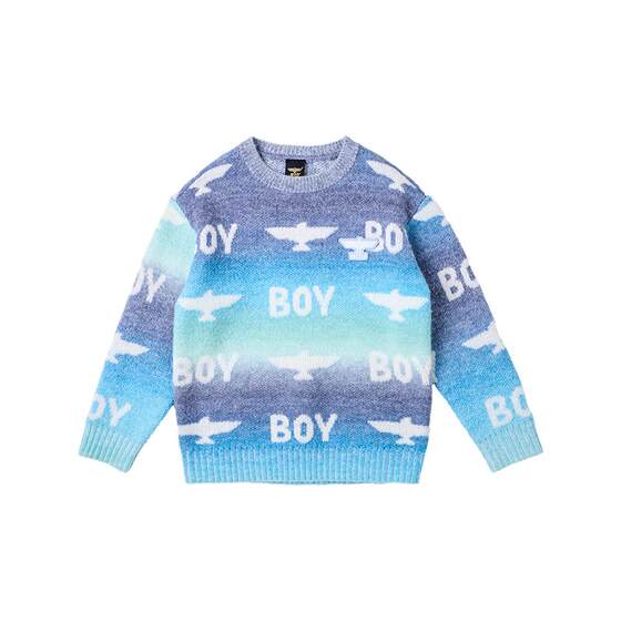 
BOY Children's Wear 25 Autumn and Winter New Children's Sweater Fashionable Pullover Knitted Sweater for Boys and Girls Parent-Child Wear