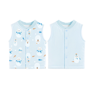
Baby three-layer quilted vest, baby autumn and winter warm vest, children's thickened vest, girl's waistcoat, boy's pony clip