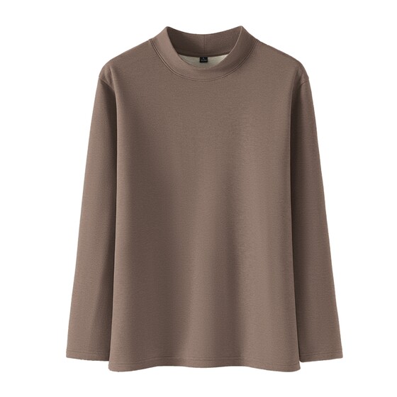 
Baleno SK Wool Silk Bottoming Shirt Men's Winter Warm Half Turtle Collar Autumn Clothes Men's Large Size Long Sleeve T-Shirt A