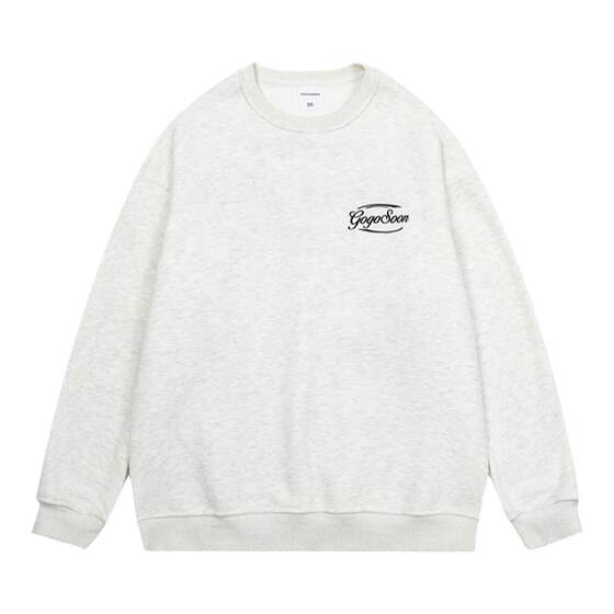 
GOGOSOON men's sweatshirt round neck spring and autumn new style hoodless American long-sleeved inner layered high-end pullover top thin section