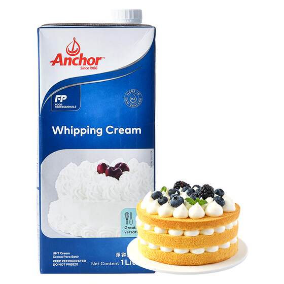 
Shangqiaochu-Anjia Light Cream 1L Imported Animal Cream 200ml Cake Tart Decoration Baking Special Ingredients