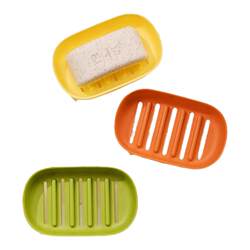 Camellia enlarged soap dish for home without cover in bathroom student dormitory with drain soap dish creative high-value macaron