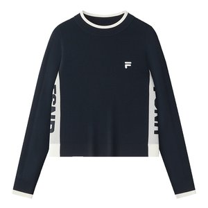 
FILA FUSION women's knitted sweater 2025 autumn new fashion casual tight pullover sweater