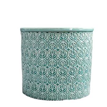 Ice crack glaze foreign trade ceramic big green planting flower
