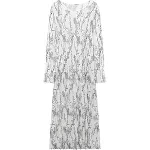 
[Boao Lai] Bo temperament dress women's shopping mall same style spring and autumn Chinese style floral long skirt BDR2LD0639