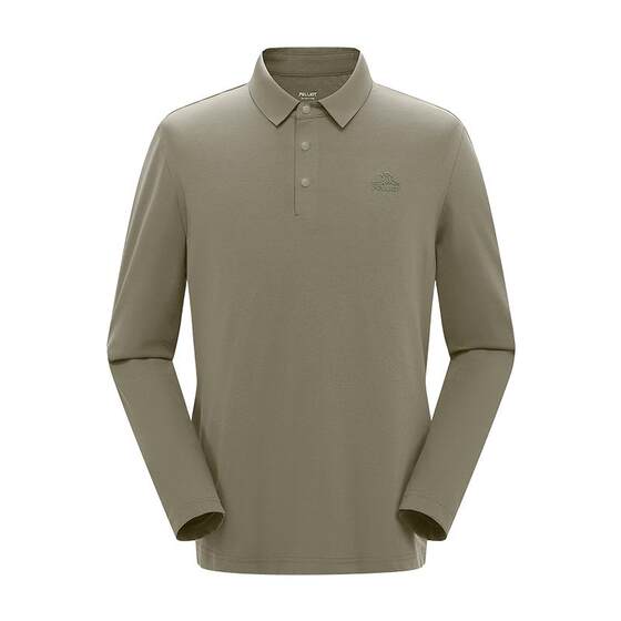 Pelchhe outdoor quick-drying T-shirt men's new casual long-sleeved lapel polo shirt running sports elastic base coat
