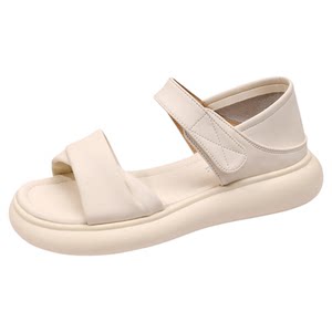 
Flat sandals for women 2026 summer new casual fashion commuter Roman sandals soft sole with skirt beach shoes