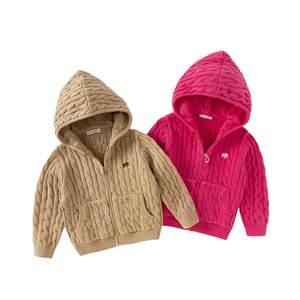 
David Bella children's sweater girls 2026 new early spring coat baby top red boys knitted cardigan
