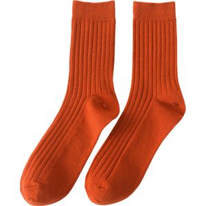Socks men's spring and autumn men's mid-tube socks Japanese pure cotton sports socks simple literary solid color vertical strip retro trend