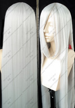 Бадр - Хайлингони Серебряный 1 метр Прямой шелк 100 см Древний косплей парик