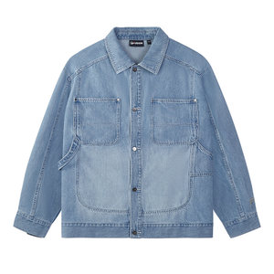 Zhang Hao's same FILA FUSION trendy brand denim men's 2026 summer new casual shirt jacket
