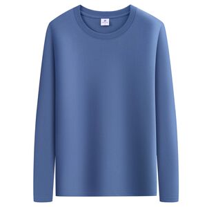 
100% pure cotton T-shirt men's long-sleeved Xinjiang cotton underwear base shirt round neck solid color T-shirt men's trendy spring and autumn T-shirt