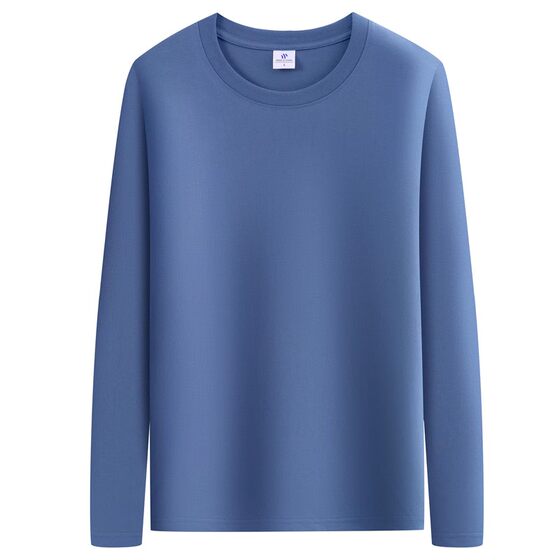 
100% pure cotton T-shirt men's long-sleeved Xinjiang cotton underwear base shirt round neck solid color T-shirt men's trendy spring and autumn T-shirt