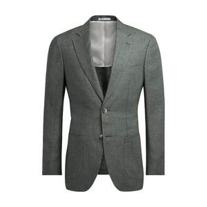 
Ole SUITSUPPLY suit medium green linen slim men's suit jacket