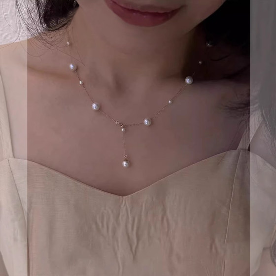 Gypsophila Pearl Necklace ຂອງແມ່ຍິງ 2024 ຮູບແບບໃຫມ່ທີ່ຮ້ອນອອກແບບ Niche Sweater Chain A Multi-Wear ສາຍຄໍຄົນອັບເດດ: