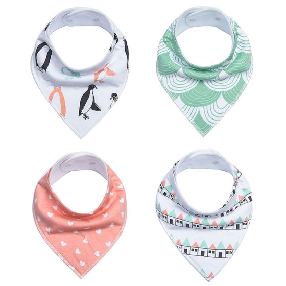 
Clearance of stock, autumn and winter, pure cotton breathable baby triangle scarf, baby bib, saliva scarf, bib, baby supplies