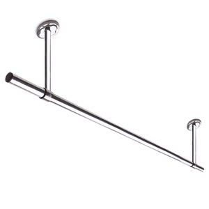 
Balcony clothes drying rod fixed stainless steel clothes drying rack single and double clothes drying rack hanging seat top-mounted household windproof clothes drying rod