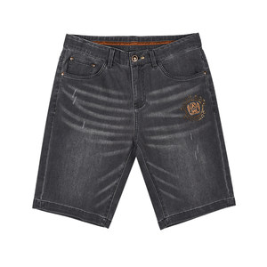 
Reddy Boer Men's Denim Shorts 2025 Summer New Casual Embroidery Slim Mid-waist Micro-Stretch Shorts