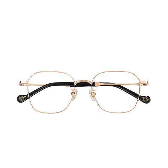 
LOOK glasses bright light gold glasses metal square frame ultra-light glasses frame