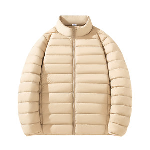 
Pull-back stand-up collar down jacket for men and women in winter, lightweight and portable rib jacket lining, couple style duck down jacket Y