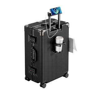 
Huili suitcase 2025 new men's and girls' trolley case sturdy and durable travel code box aluminum frame suitcase 20 inches