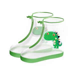
Children's rain boot cover for boys in autumn and winter new thickened waterproof and anti-slip dinosaur girls going to school to play rain boot cover
