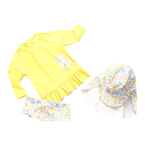 
Korean children's beach swimsuits and pants girls sun protection small and medium-sized children split baby swimming suit surfing suit trend