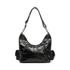 Champion Champion Shoulder Bag 26 Autumn New Women's Motorcycle Bag Men's Chain Messenger Bag Large Capacity Backpack