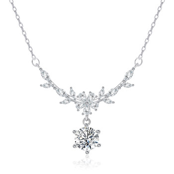 
Wisteria flower necklace for women sterling silver birthday gift