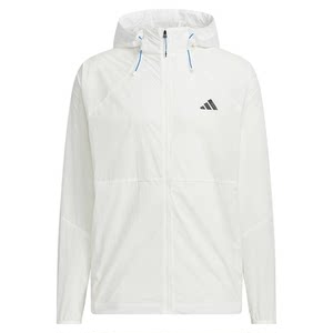
adidas Adidas windproof hooded jacket outdoor running fitness 2026 summer men's woven jacket KR2513