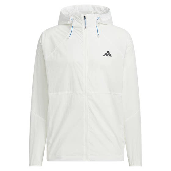 
adidas Adidas windproof hooded jacket outdoor running fitness 2026 summer men's woven jacket KR2513