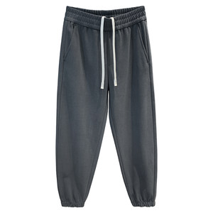 
Super soft and versatile dark gray velvet leggings men's spring sweatpants men's American loose casual pants