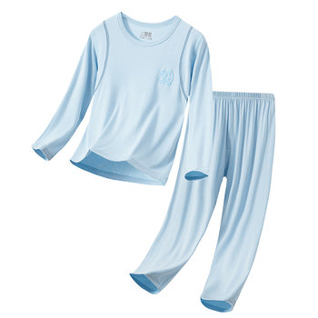 2025 new modal cotton spring and autumn middle-aged children's pajamas