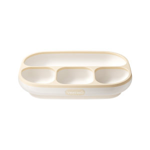 
Ying's baby meal tray, baby suction cup type, self-feeding, silicone divided plate, infant and children's food supplementary tableware