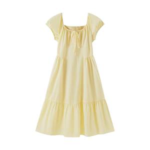 
Semir dress women's white moonlight temperament gentle summer 2025 new bow elegant U-neck long skirt first love