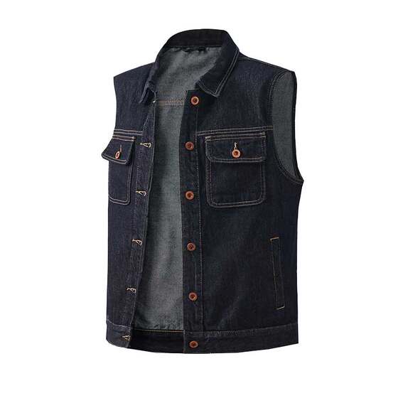 2026 Spring New Denim Vest Men's High-end Handsome Vest Spring and Autumn Trendy Brand Sleeveless Vest