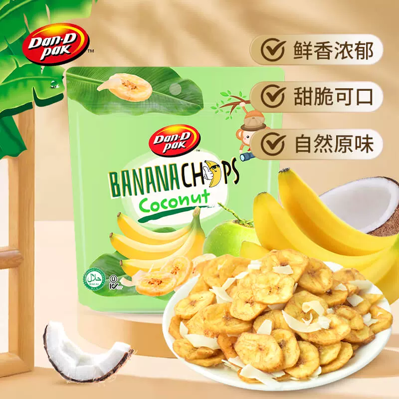 越南进口 DAN.D.PAK 丹帝 椰子香蕉片 100g*3件 天猫优惠券折后￥19.7包邮 纯香蕉片可选