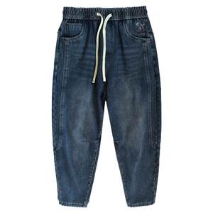 
Blue jeans men's trendy brand ins versatile straight pants youth spring new clean version daily non-elastic casual pants
